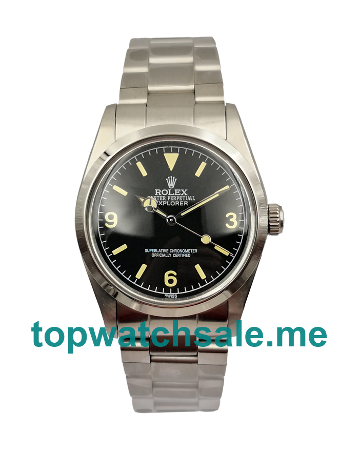 UK 36MM Black Dials Rolex Explorer 6610 Replica Watches