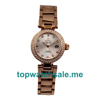 UK 26MM White Dials Omega De Ville Ladymatic 425.65.34.20.55.001 Replica Watches