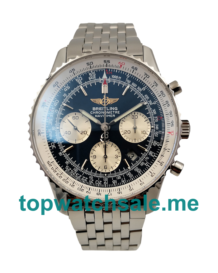UK Best Quality Breitling Navitimer A23322 Fake Watches With Blue Dials For Men