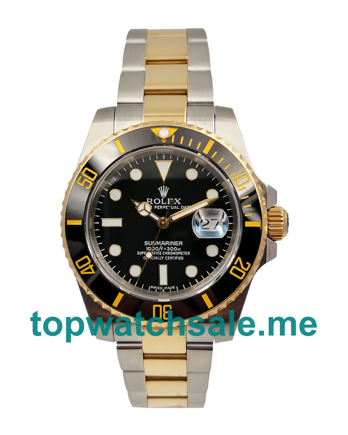 UK 40 MM Cheap Rolex Submariner 116613 LN Fake Watches With Black Dials For Men