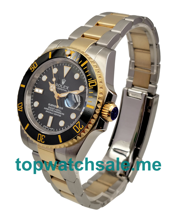 UK 40 MM Cheap Rolex Submariner 116613 LN Fake Watches With Black Dials For Men
