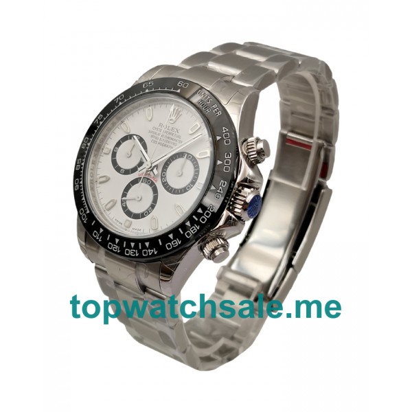 UK Swiss Made Rolex Daytona 116500 Replica Watches With White Dials For Sale