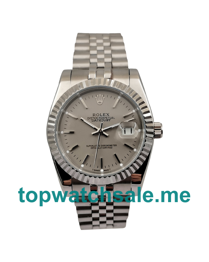 UK 36MM Grey Dials Rolex Datejust 16234 Replica Watches