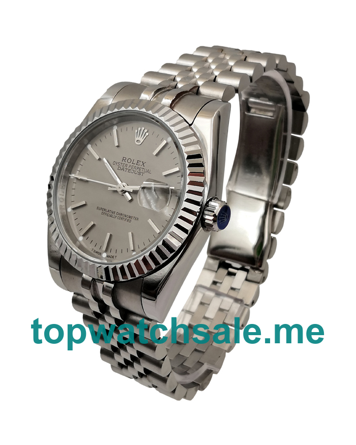 UK 36MM Grey Dials Rolex Datejust 16234 Replica Watches
