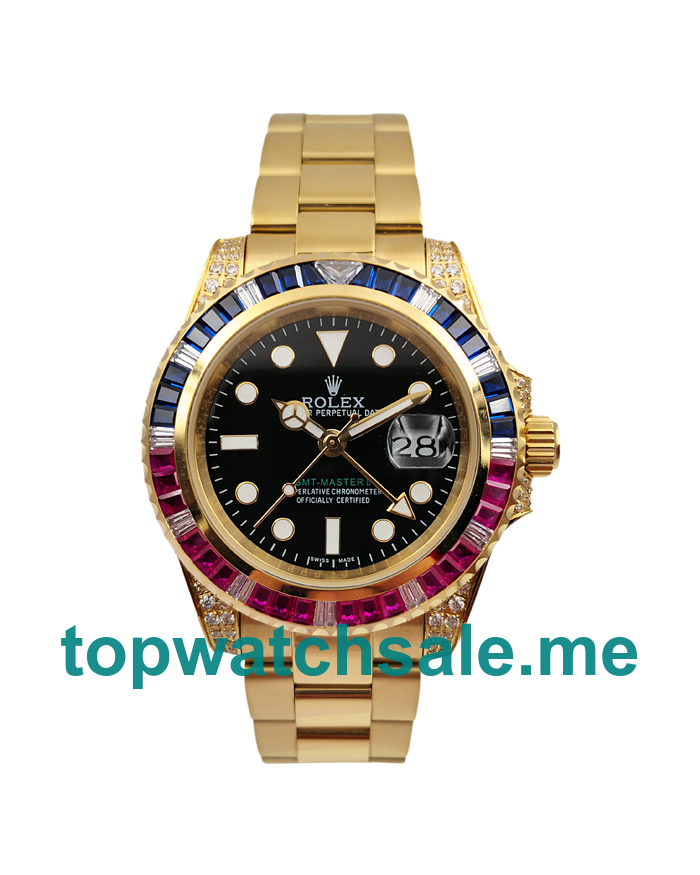UK 40MM Gold Replica Rolex GMT-Master II 116758 Watches