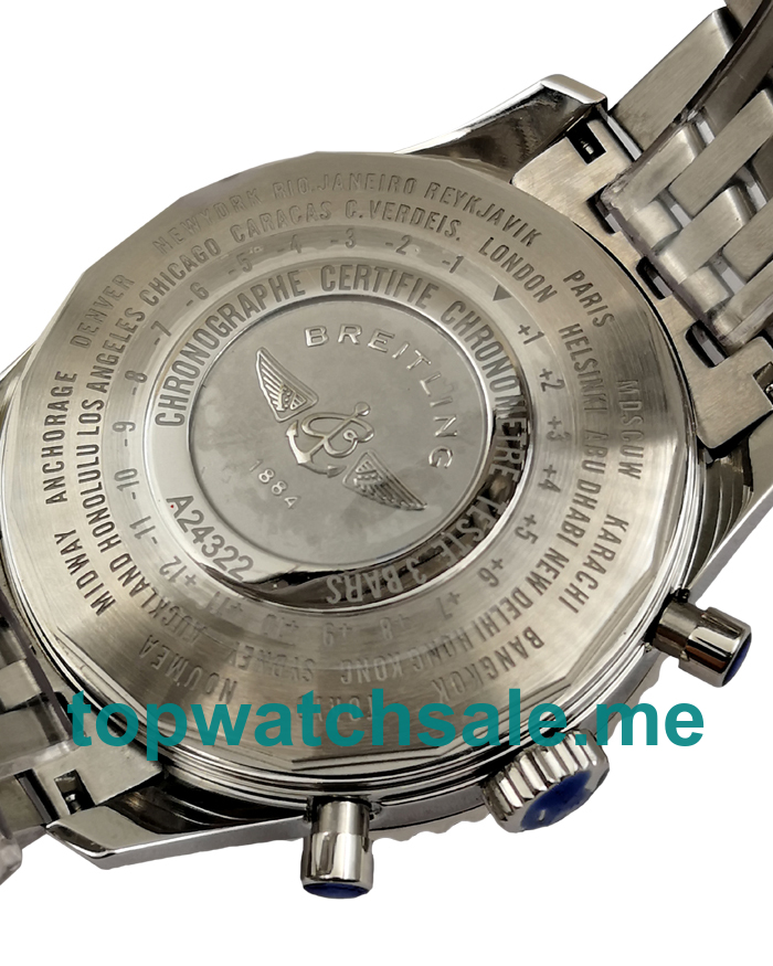 UK Cheap Breitling Navitimer World A24322 Replica Watches With Blue Dials For Men