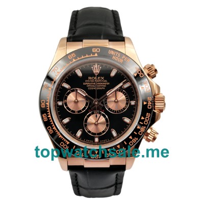 UK Perfect 1:1 40 MM Rolex Daytona 116515 Fake Watches With Black Dials Online