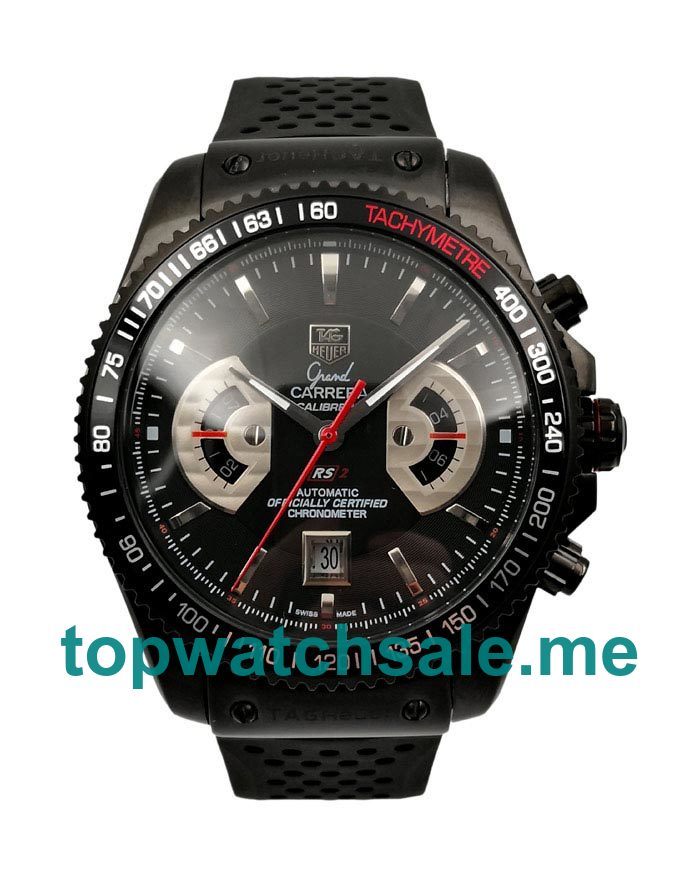 UK 43MM Black Dials TAG Heuer Grand Carrera CAV518B.FT6016 Replica Watches