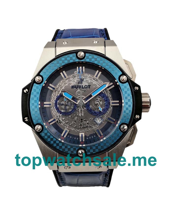 UK 46MM Blue Bezels Hublot King Power 701.NQ.0137.GR.SPO14 Replica Watches