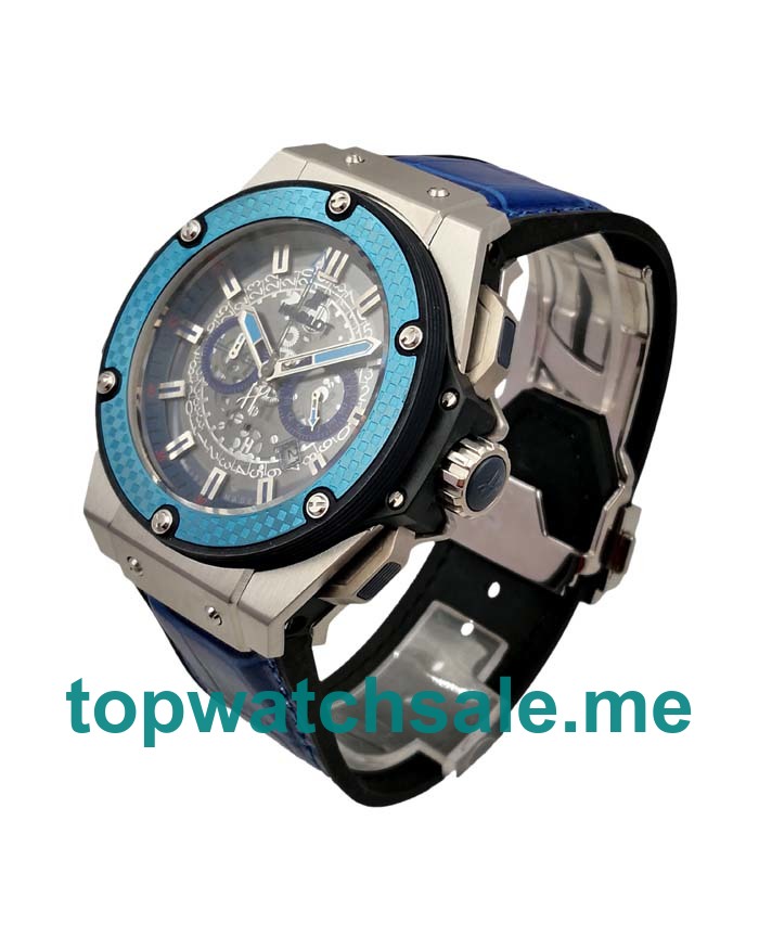 UK 46MM Blue Bezels Hublot King Power 701.NQ.0137.GR.SPO14 Replica Watches
