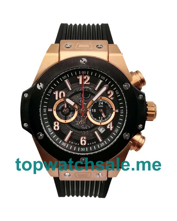 UK 44MM Rose Gold And Ceramic Replica Hublot Big Bang 411.OM.1180.RX Watches