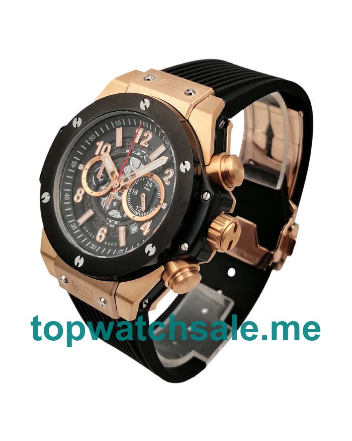 UK 44MM Rose Gold And Ceramic Replica Hublot Big Bang 411.OM.1180.RX Watches