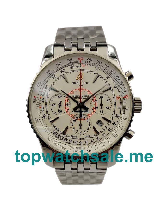 UK Top Quality Breitling Montbrillant A41330 Replica Watches With White Dials For Men