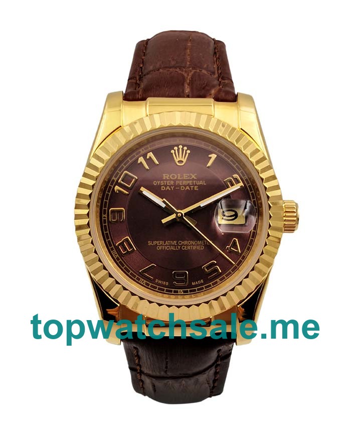 UK 36MM Coffee Dials Rolex Datejust 116238 Replica Watches