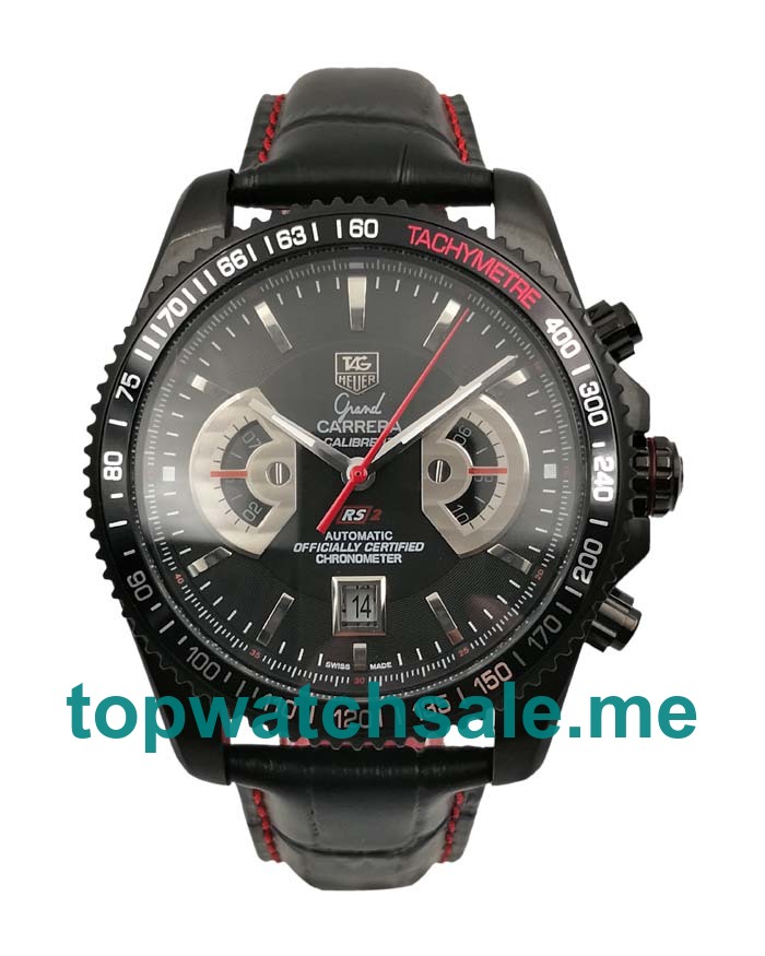 UK 46MM Black Dials TAG Heuer Grand Carrera CAV518B.FC6237 Replica Watches
