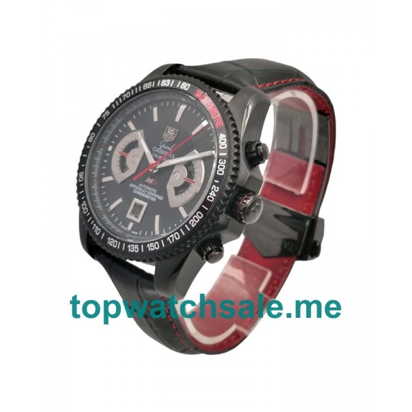 UK 46MM Black Dials TAG Heuer Grand Carrera CAV518B.FC6237 Replica Watches