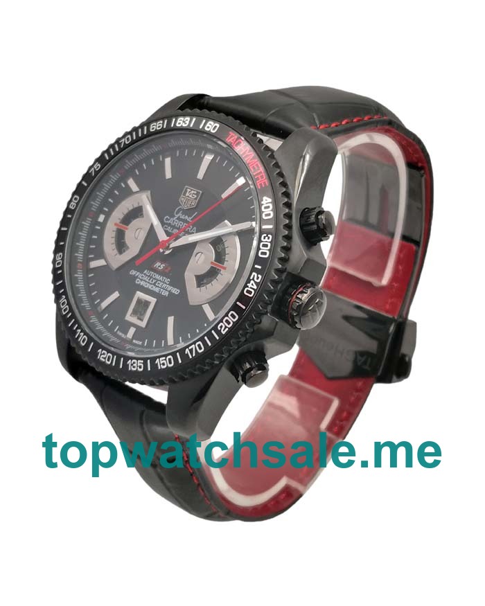 UK 46MM Black Dials TAG Heuer Grand Carrera CAV518B.FC6237 Replica Watches