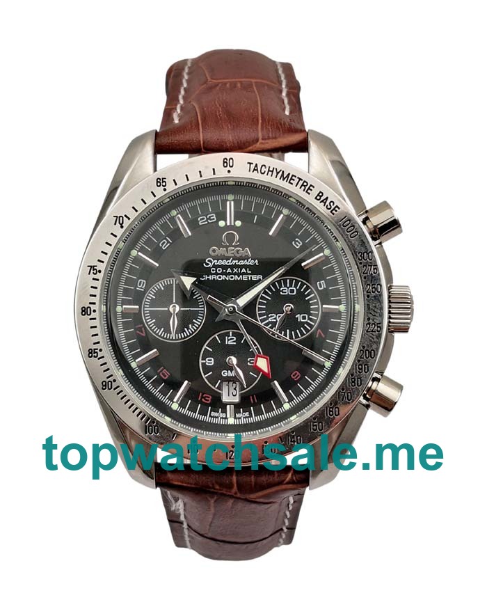 40 MM AAA Quality Omega Speedmaster GMT 3881.50.37 Replica Watches With Black Dials For Men