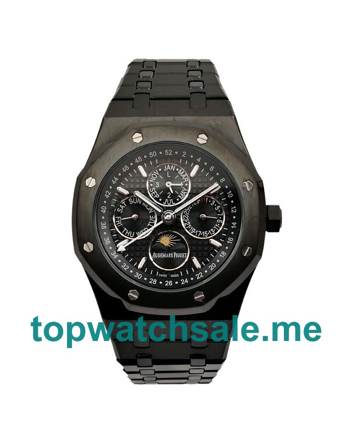 UK 42MM Black Steel Audemars Piguet Royal Oak 26574ST Replica Watches