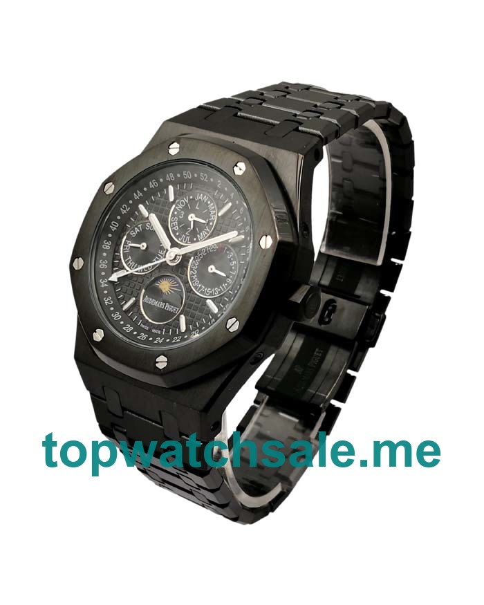 UK 42MM Black Steel Audemars Piguet Royal Oak 26574ST Replica Watches