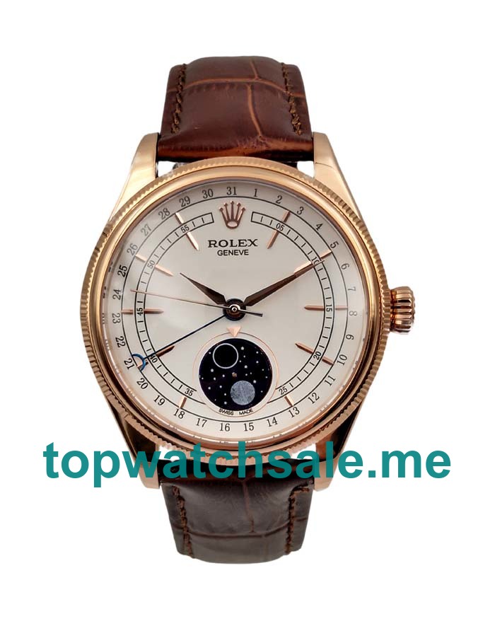 UK 39MM White Dials Rolex Cellini 50535 Replica Watches