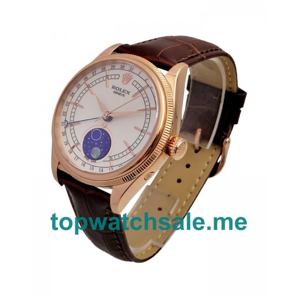 UK 39MM White Dials Rolex Cellini 50535 Replica Watches