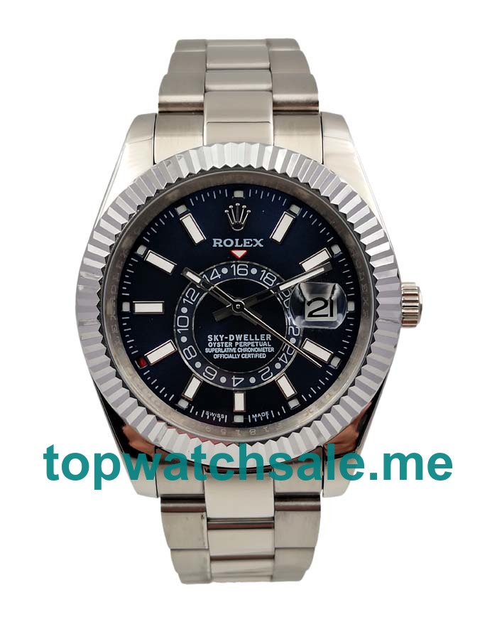 UK 42MM Black Dials Rolex Sky-Dweller 326934 Replica Watches UK 42MM Black Dials Rolex Sky-Dweller 326934 Replica Watches